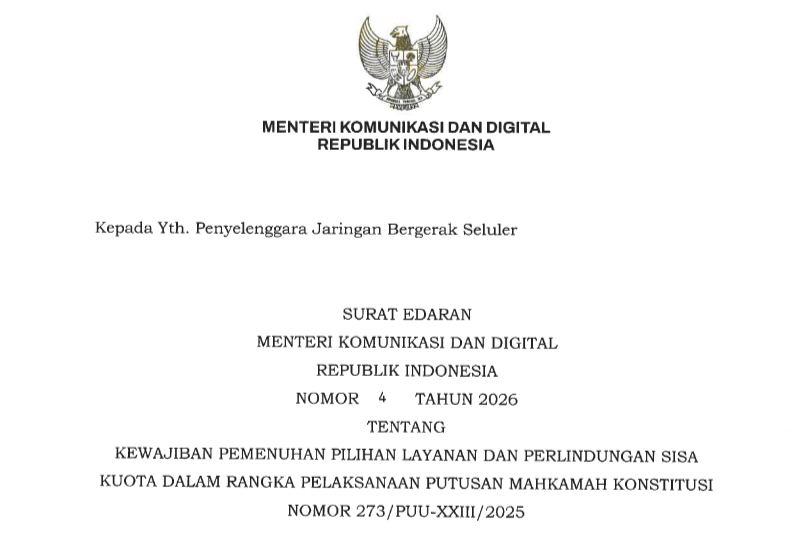 Ilustrasi kuota internet Komdigi dan teknologi terbaru 2026