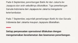 Berita terbaru hari ini, Garuda batalkan rute Jakarta besok