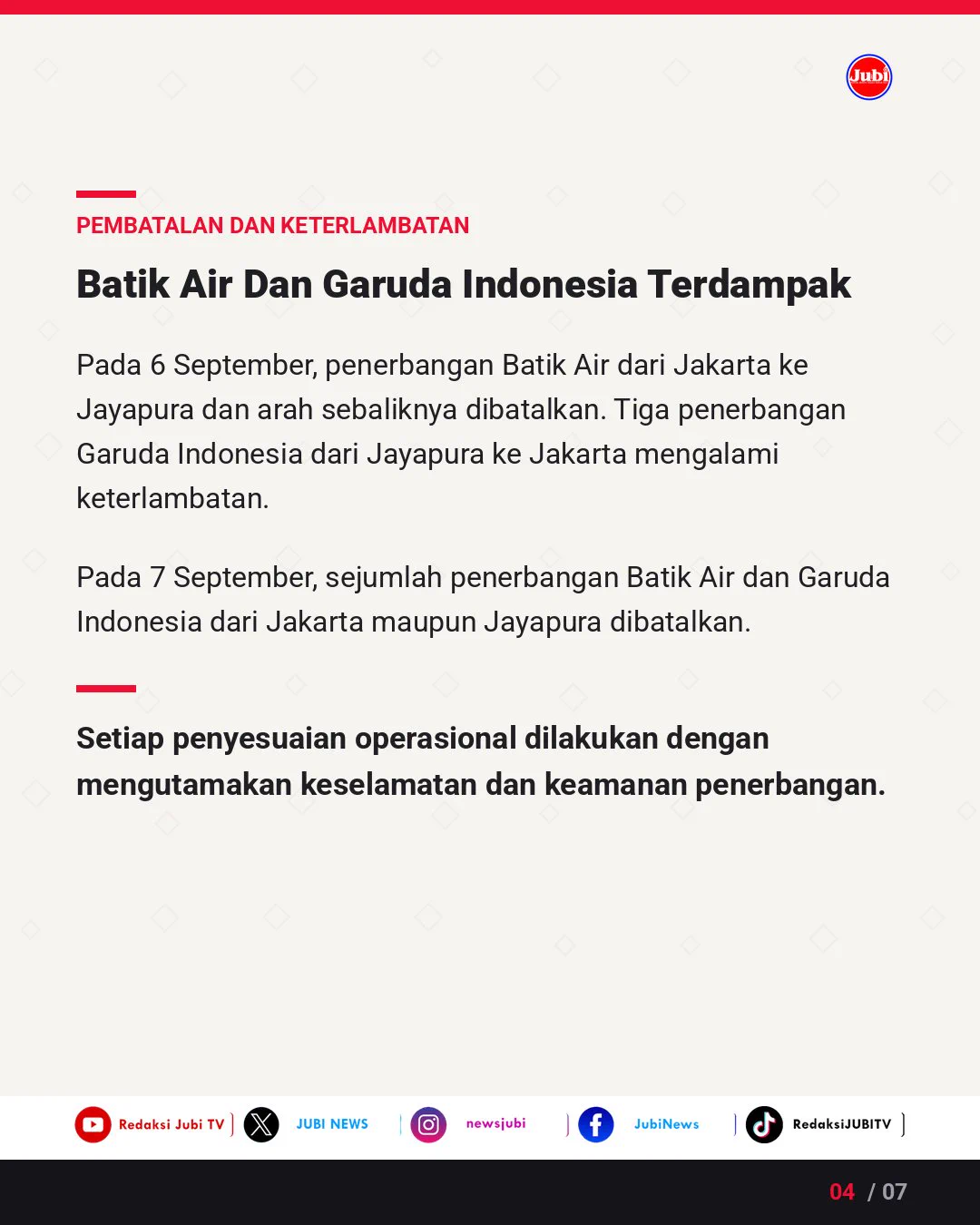 Pesawat Garuda Indonesia membatalkan rute Jakarta besok