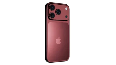 iPhone 18 konsep render dengan layar penuh dan desain titanium